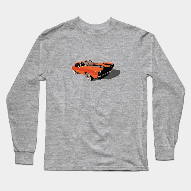 1969 Camaro Long Sleeve T-Shirt by SteveGrime